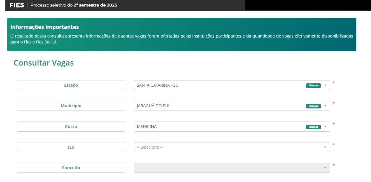 Com oportunidades para medicina, Fies oferta 1.684 vagas em SC para o 2° semestre; veja quem pode