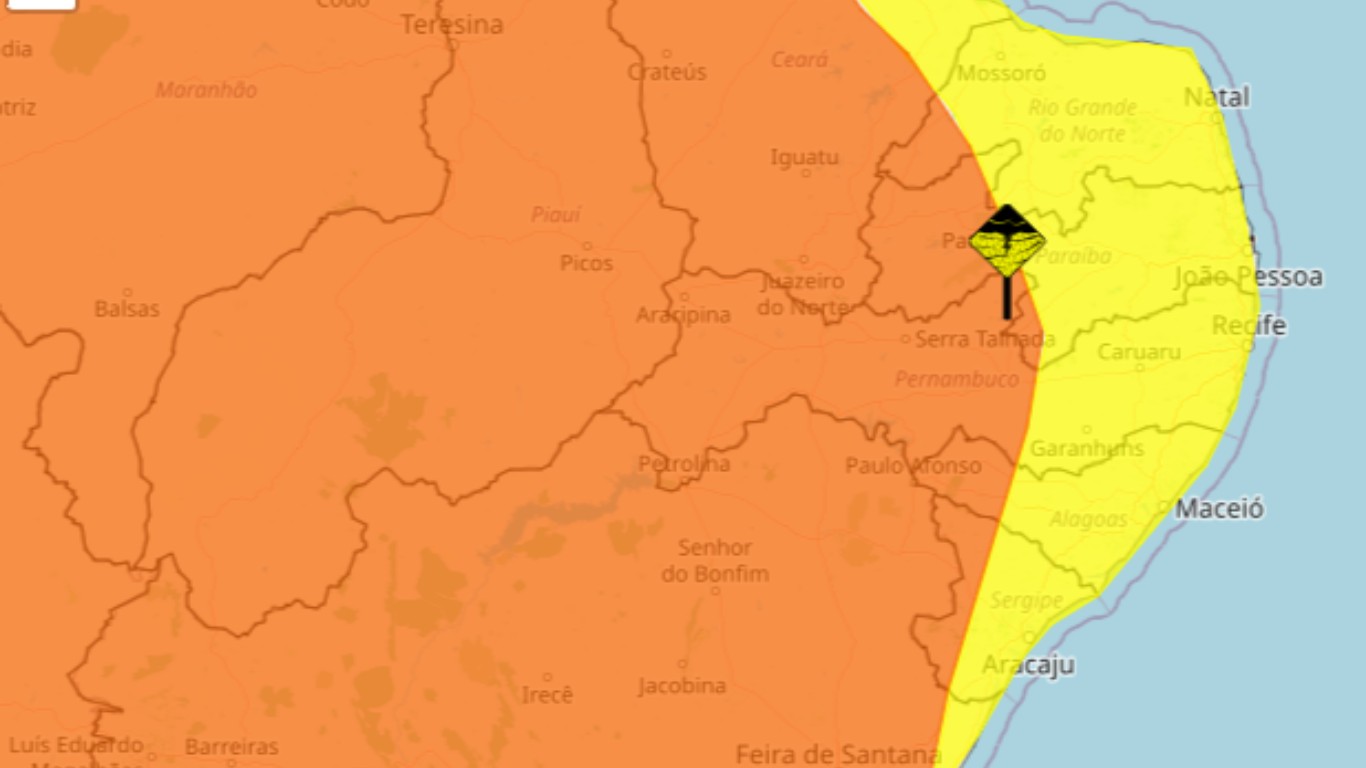 Perigo: Inmet emite dois alertas de chuvas para municípios do interior de PE