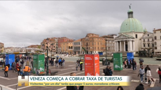 Veneza começa cobrar taxa de “turistas por um dia” - Programa: Jornal Hoje 