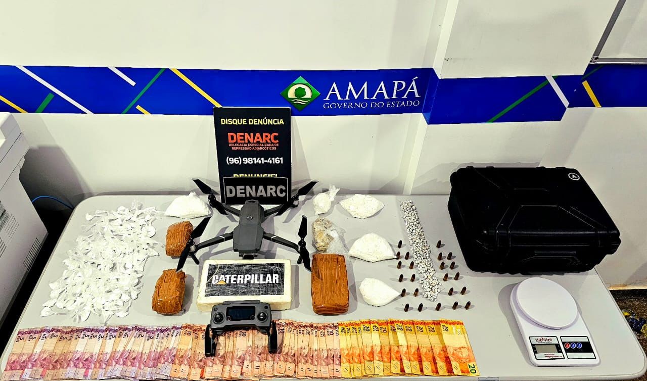 Polícia prende mulher com drogas e drone que levava entorpecentes ao Iapen em Macapá