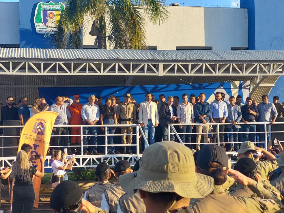 Solenidade aconteceu na tarde desta quinta-feira (18) no QCG, em Palmas — Foto: Arthur Girão/g1 Tocantins