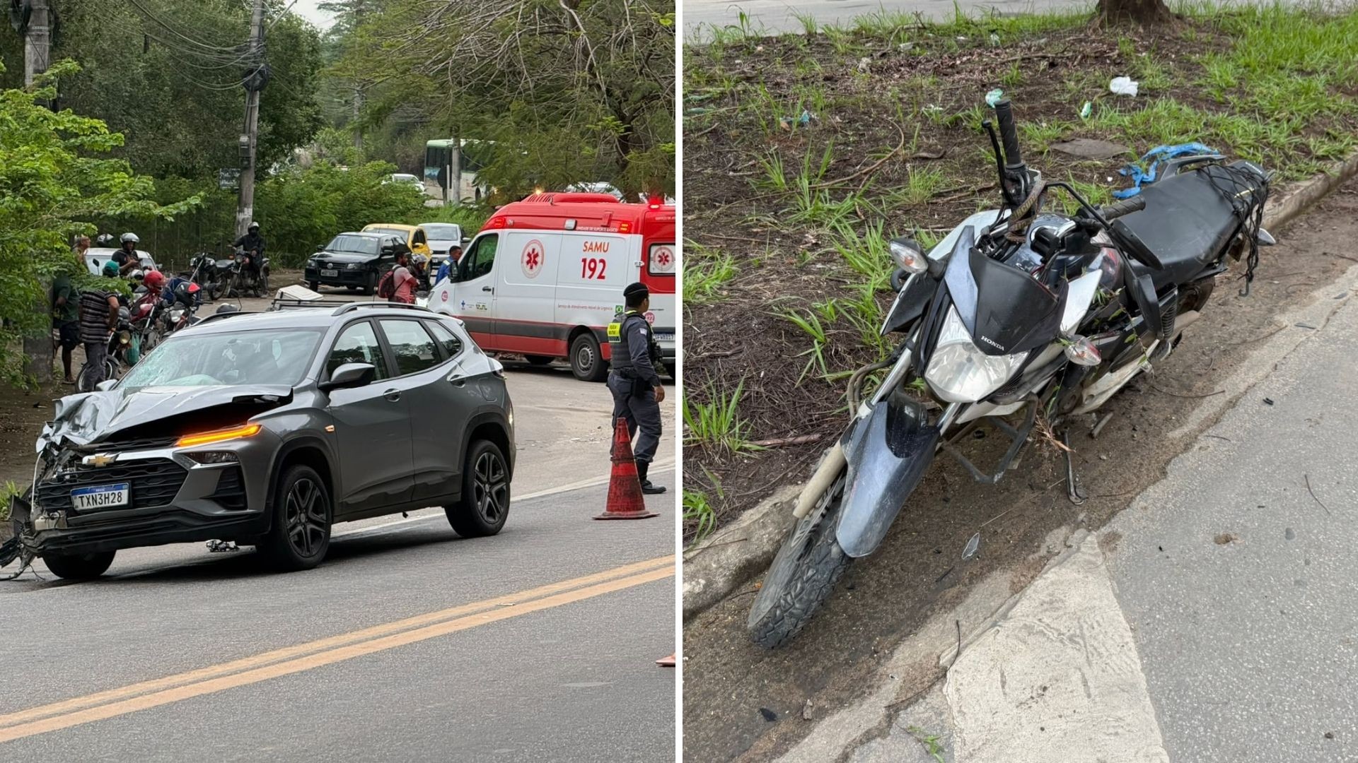Homem morre em acidente entre carro e moto em Cachoeiro