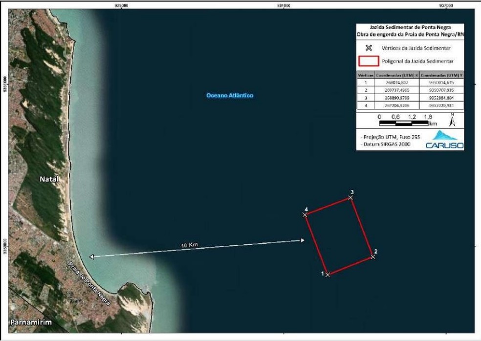 Estudo encontra nova jazida há 10km da costa para obra da engorda de Ponta Negra — Foto: Reprodução