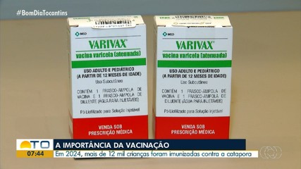 Mais de 12 mil crianças foram vacinadas contra catapora no Tocantins em 2024