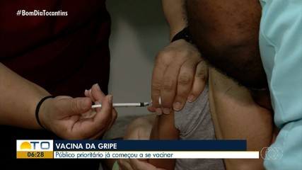 Grupo prioritário começa a se vacinar contra a influenza no Tocantins