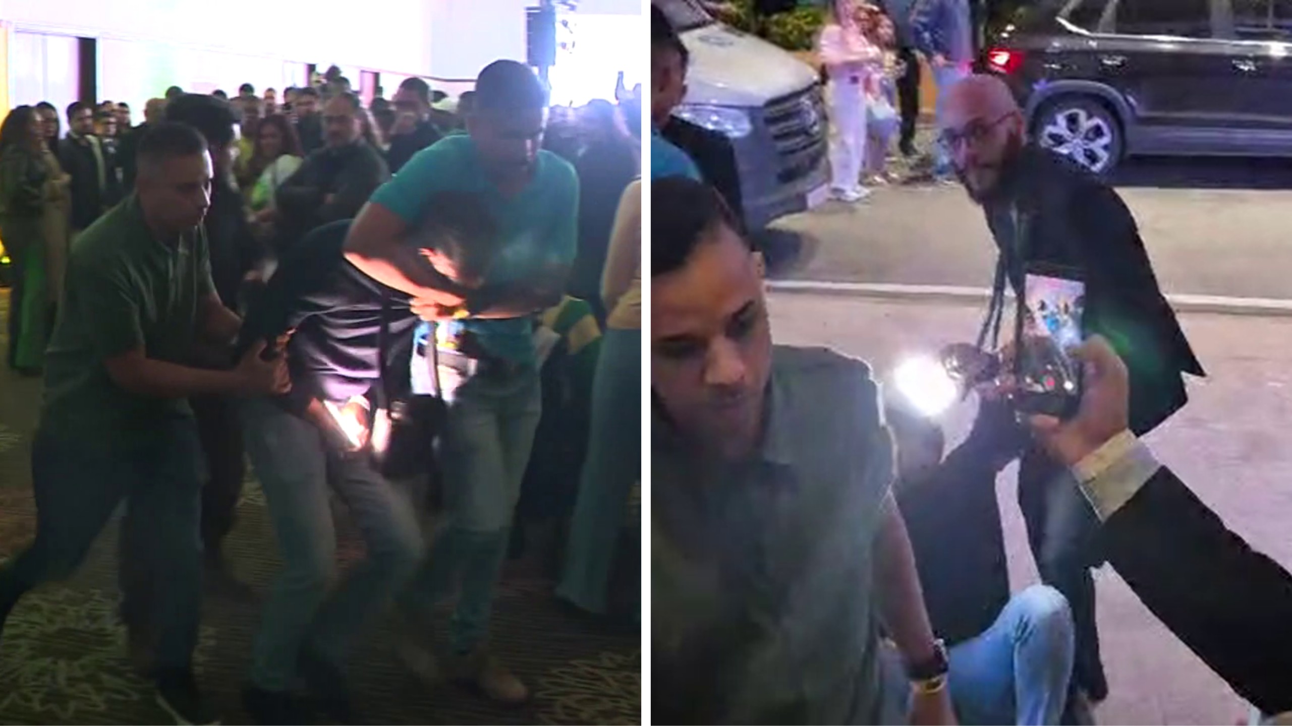 VÍDEO: homens são retirados por seguranças de evento com Flávio Bolsonaro em Campinas