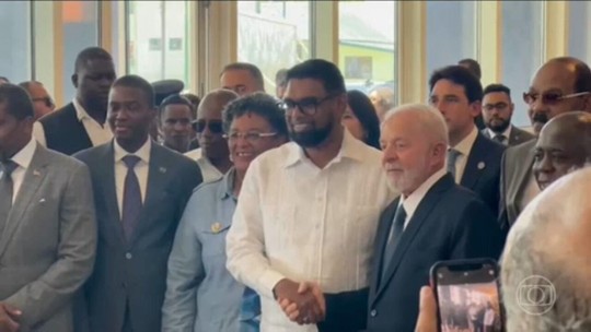 Na Guiana, Lula diz que é necessário trabalhar para manter 'zona de paz' na América do Sul: 'Não precisamos de guerra' - Programa: Bom Dia Brasil 