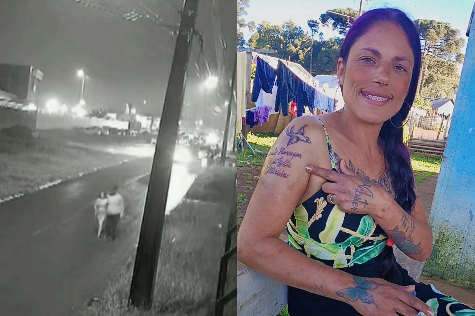 Vídeo mostra mulher caminhando abraçada com suspeito minutos antes de desaparecer e ser encontrada morta em Curitiba