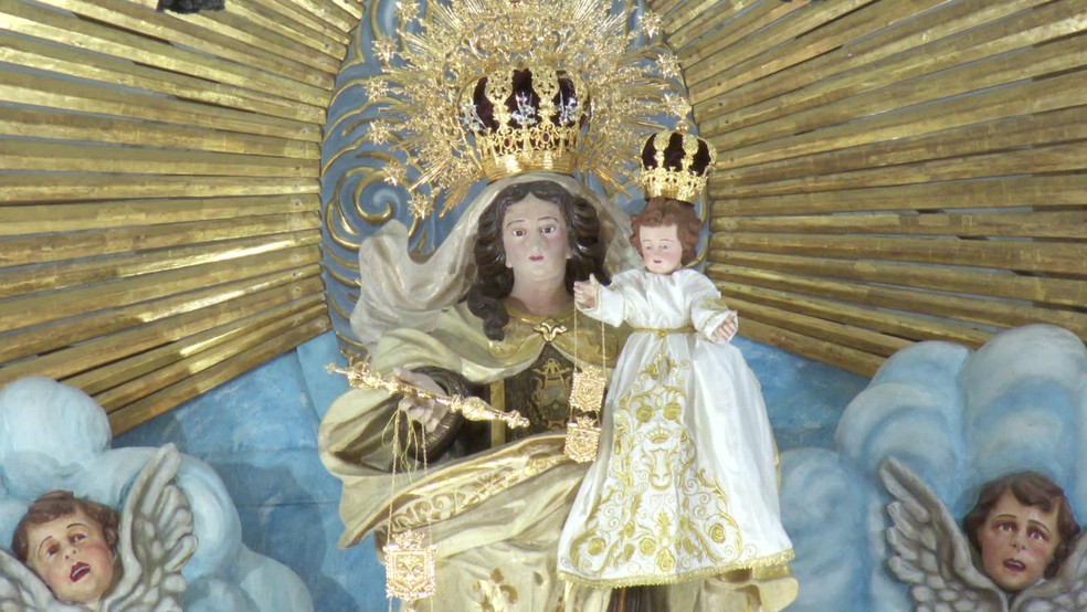 Nossa Senhora do Carmo é padroeira do Recife — Foto: Reprodução/TV Globo