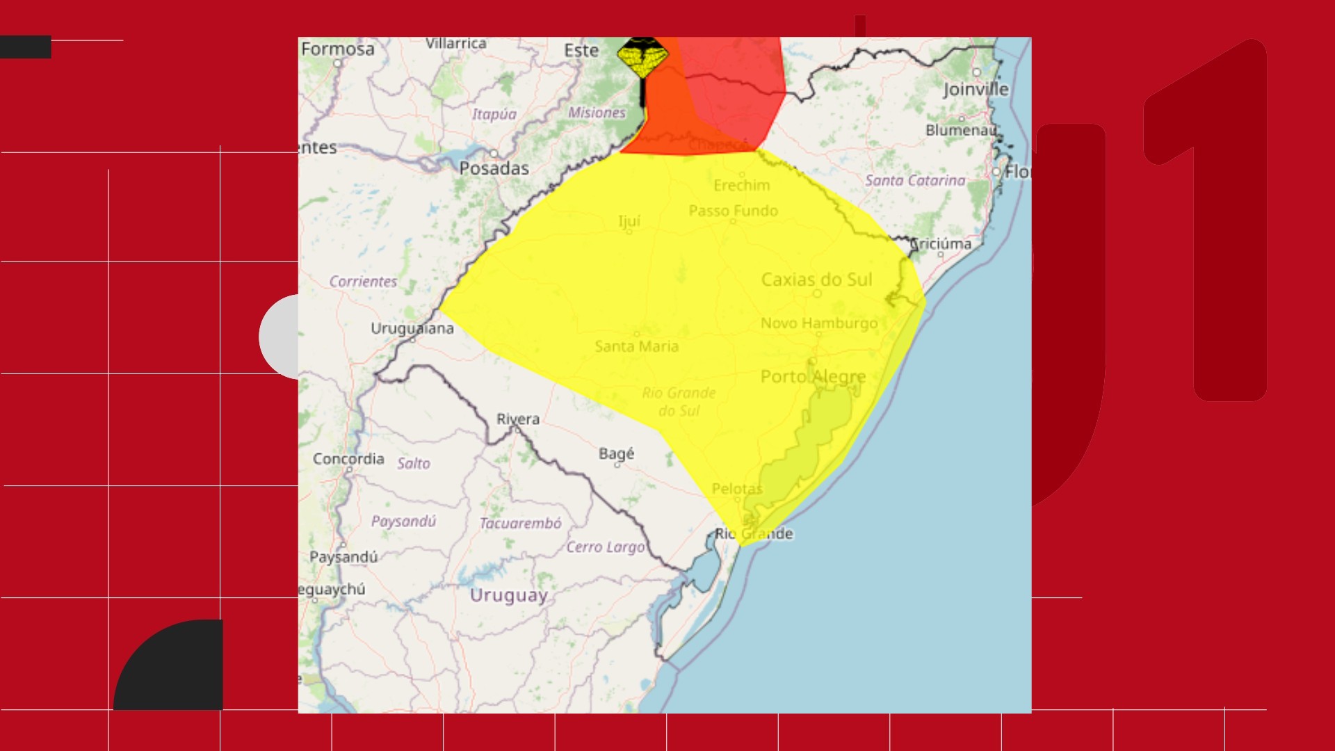 Ciclone e frente fria aumentam instabilidade e reforçam chuva no RS nesta semana