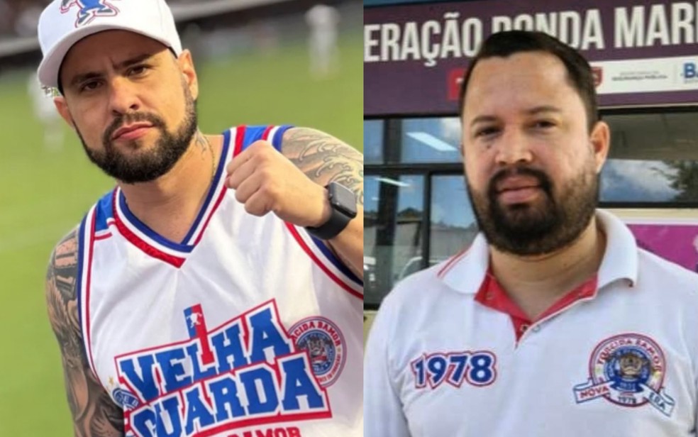 Presidente e vice estão entre os dez presos em operação contra integrantes da torcida organizada do Bahia — Foto: Reprodução/Redes Sociais
