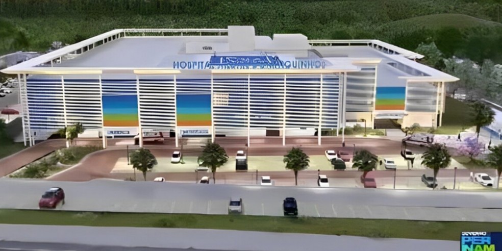 Planejamento prevê 269 leitos e área construída de mais de 26 mil metros quadrados no Hospital Mestre Dominguinhos — Foto: Divulgação/Governo de Pernambuco