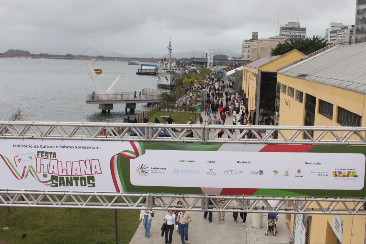 Festa Italiana de Santos reúne gastronomia, música e cultura no Parque Valongo; veja a programação