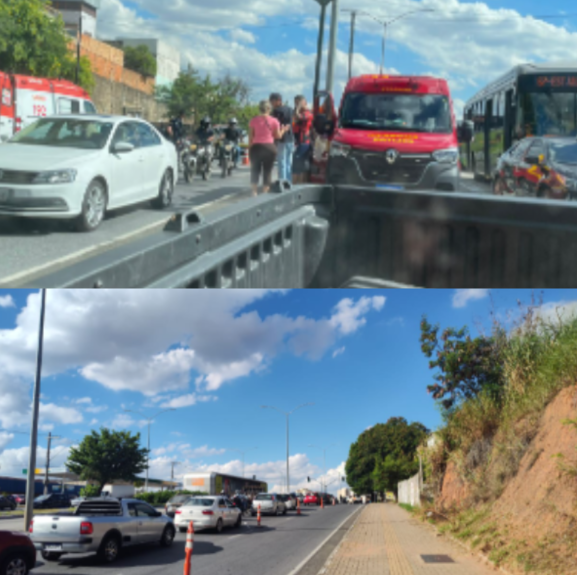 Passageira de moto de aplicativo morre em acidente com caminhão em Belo Horizonte 
