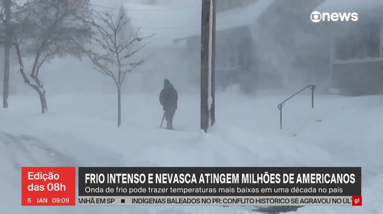 Neve forte e chuva congelante atingem Estados Unidos e Europa