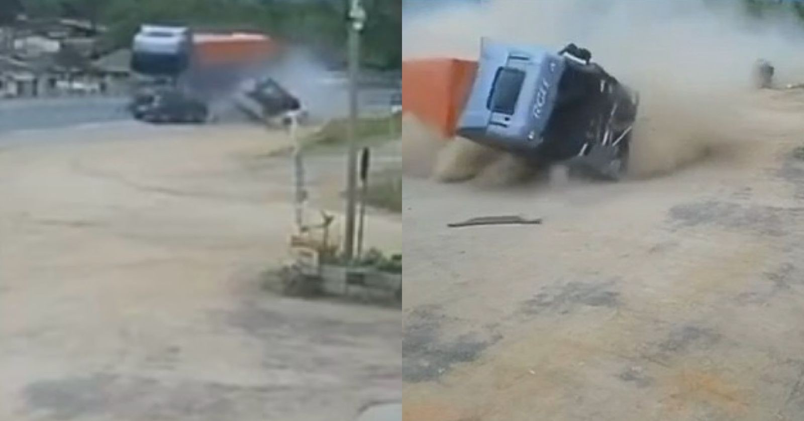 VÍDEO: acidente entre dois carros e carreta deixa um morto e dois feridos na BR-470 em SC