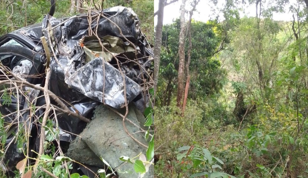 Homem morre após carro cair de ribanceira na Serra do Cipó