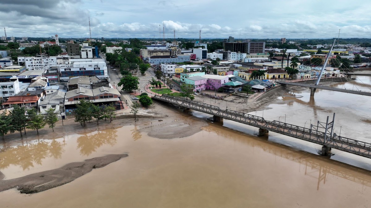 Nível Do Rio Acre Volta A Registrar Aumento Mas Segue Abaixo Das Cotas De Alerta E Transbordo 