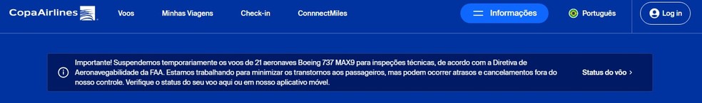 Copa Airlines mantém suspensão de voos com Boeing 737 MAX 9; veja