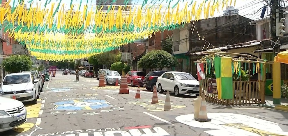 Copa do Mundo: Comunidades se unem e ruas de Belém ganham pinturas e bandeirinhas 