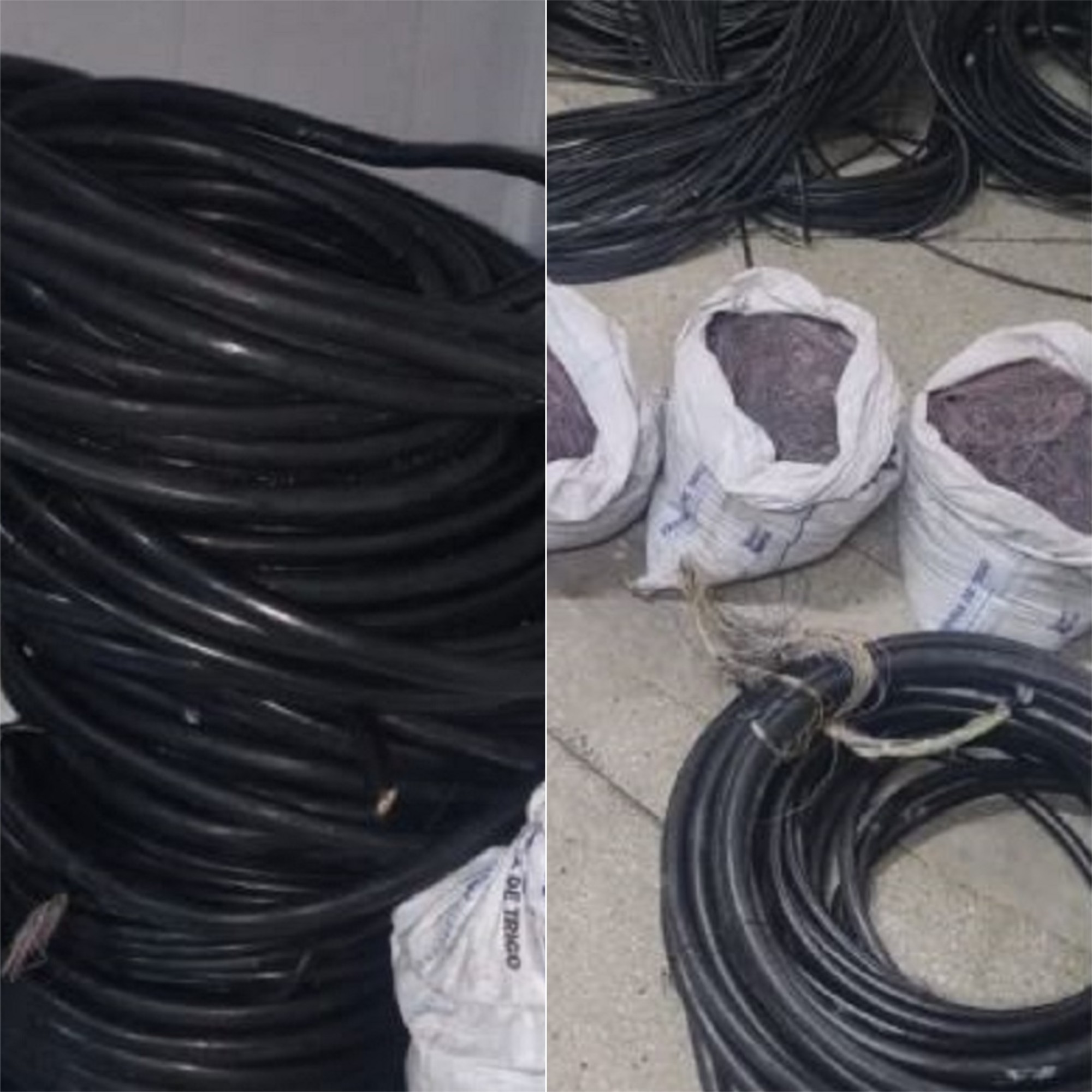 Cerca de 1 tonelada de fios é apreendida na Grande Natal