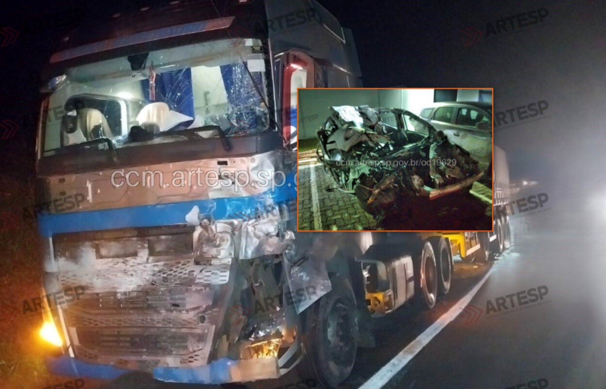 Duas pessoas morrem em grave acidente na Rodovia Anhanguera no interior de SP
