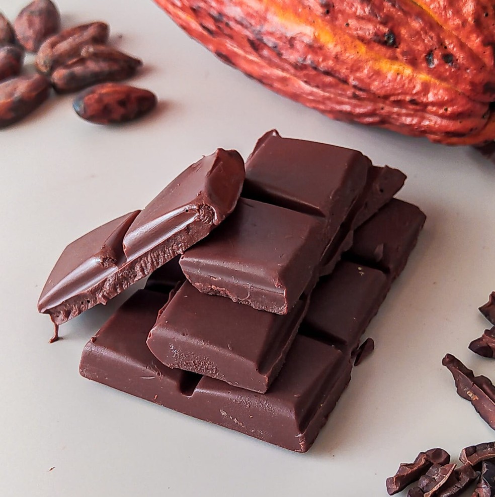 Chocolate produzido por cacau plantado em Brasília, o Cacau Candango — Foto: Divulgação