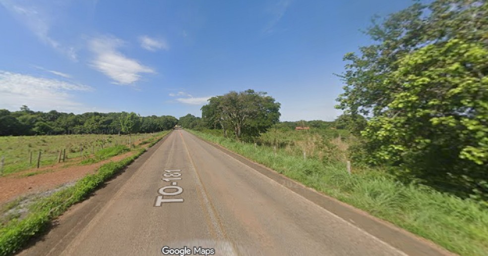 Trecho da TO-181, próximo de Sandolândia  Foto: Google Street View/Reprodução