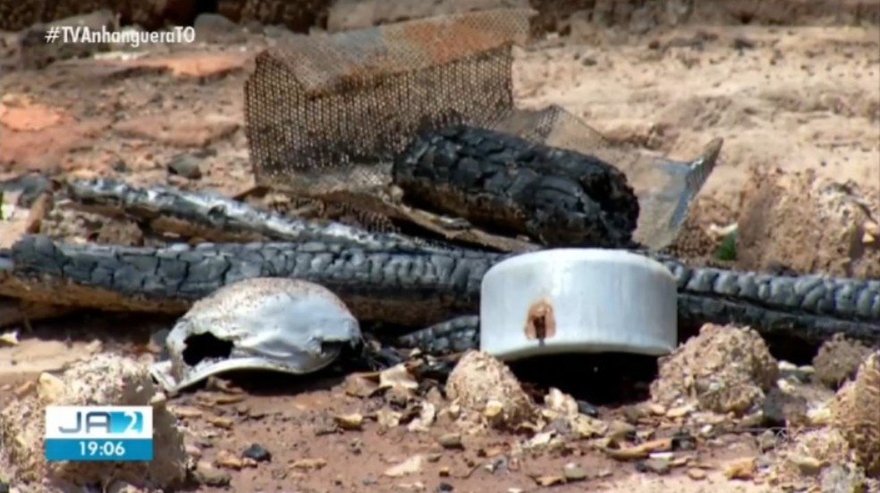 Moradores da zona rural de Centenário perderam casas, plantações e móveis durante incêndio — Foto: Reprodução/TV Anhanguera