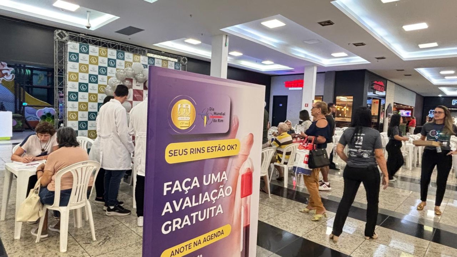 Pátio Limeira Shopping recebe ação de conscientização sobre a saúde dos rins