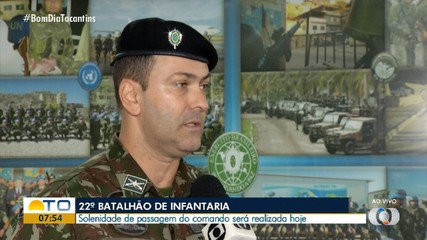 Solenidade de passagem do comando do 22º Batalhão de Infantaria é realizada em Palmas