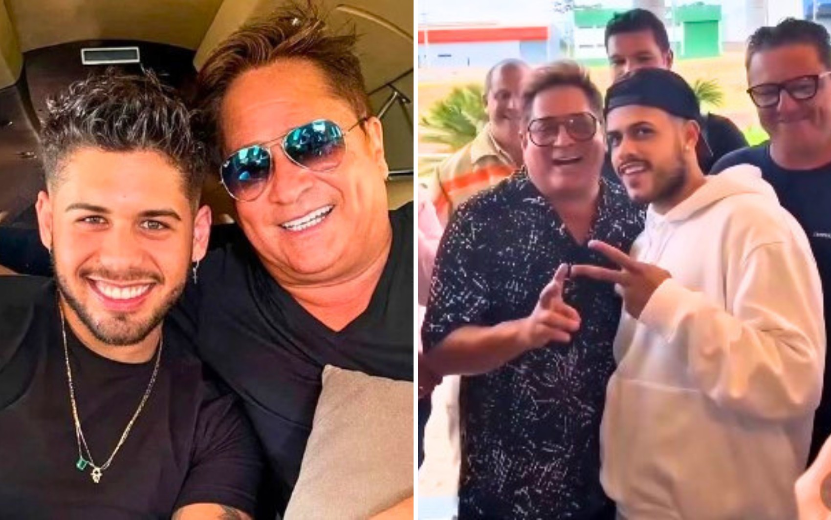 Leonardo brinca ao encontrar fã parecido com o filho: 'Olha o Zé Felipe aí' 