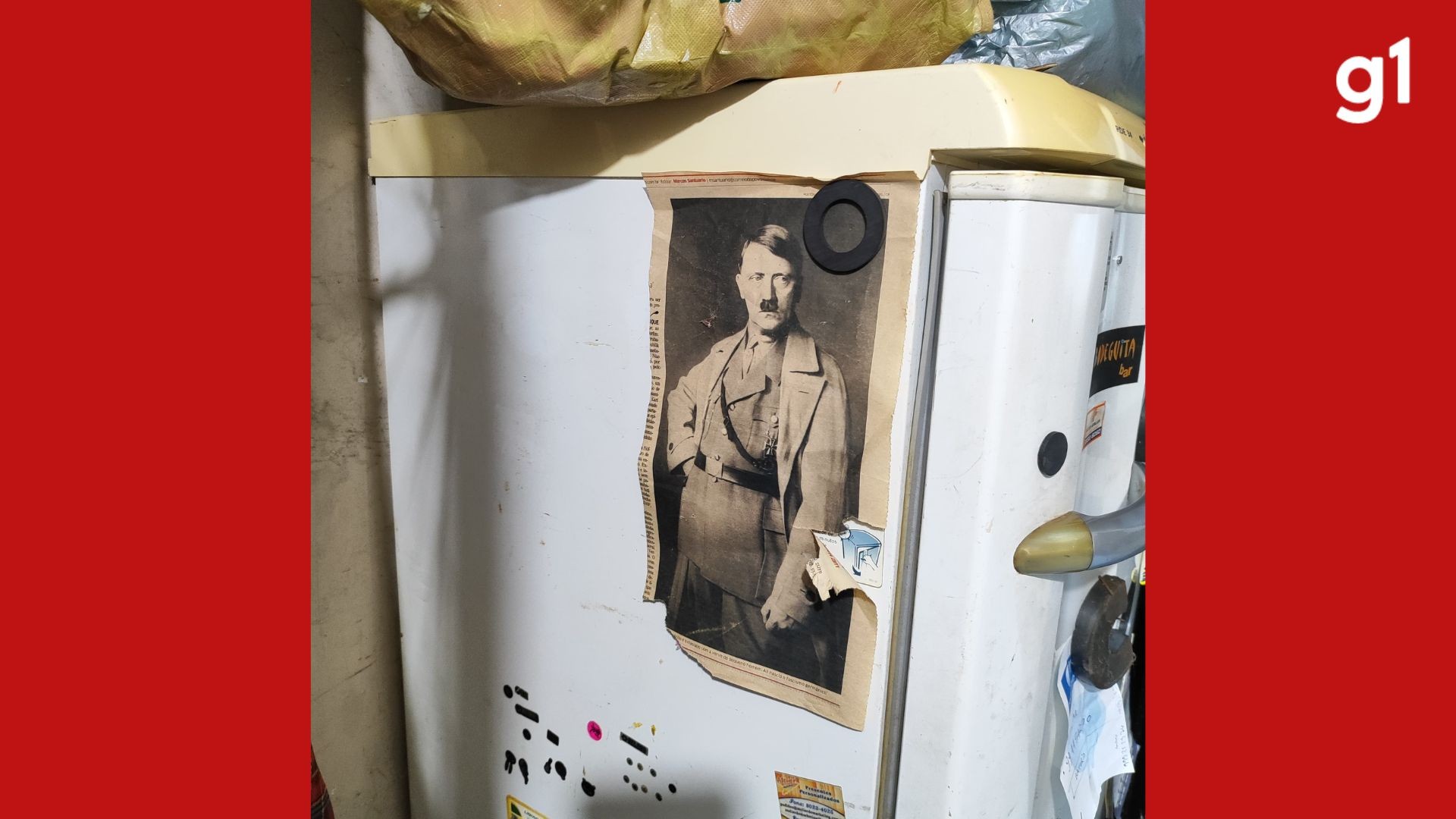 Homem com bandeira nazista e imagem de Hitler na geladeira é preso em Porto Alegre, diz BM
