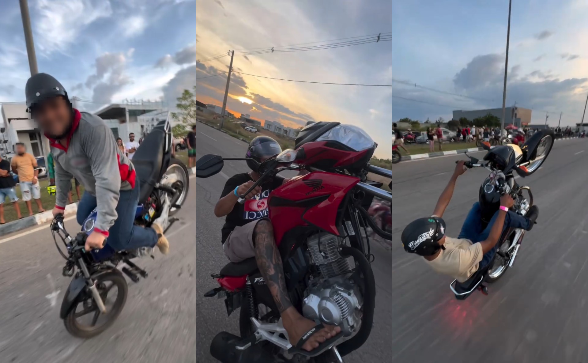 Evento de motos com manobras de ‘grau’ interdita avenida Ville Roy, uma das principais de Boa Vista