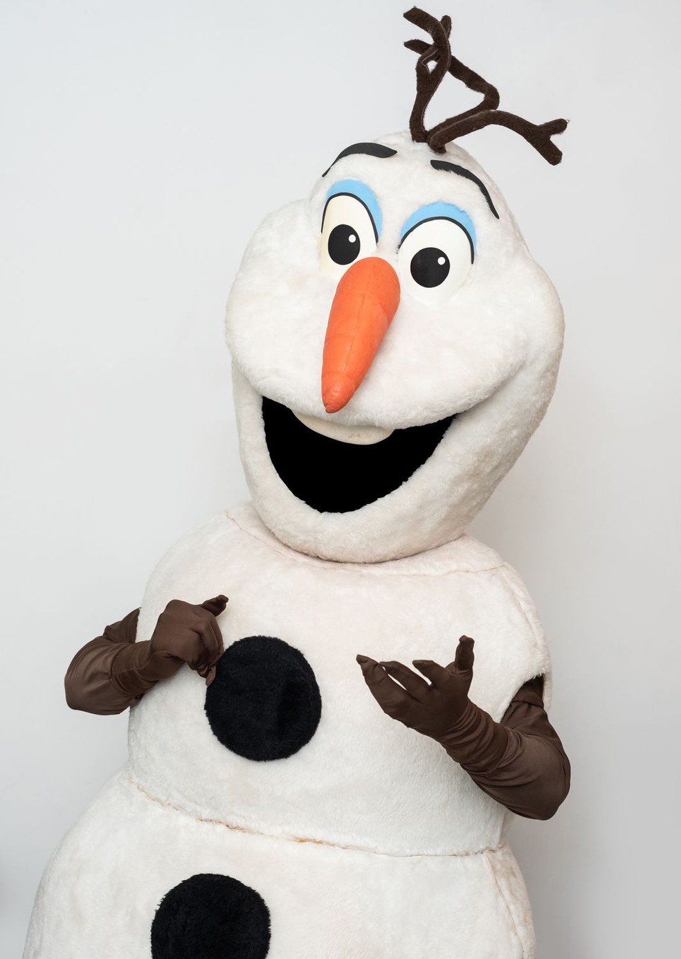Olaf da peça "A Rainha da Neve", no JK Shopping, em Taguatinga, no DF — Foto: Divulgação