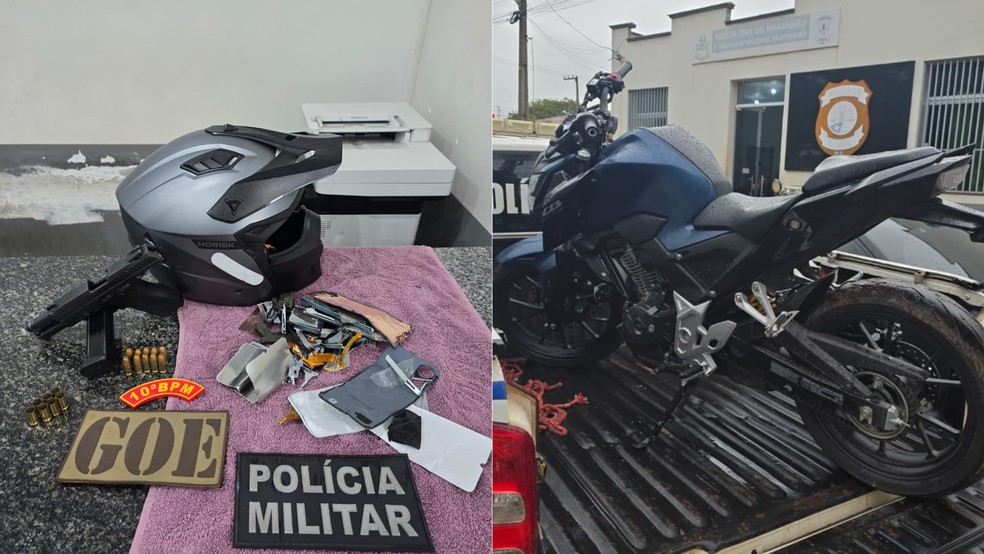 Material apreendido com Markus Vinícios Soares do Nascimento. — Foto: Divulgação/Polícia Militar do Maranhão