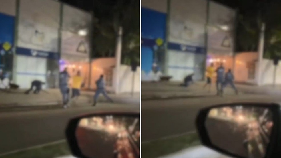 Homem suspeito de tentar estuprar a irmã resistiu à ação policial em Anchieta, no Espírito Santo — Foto: Reprodução/TV Gazeta