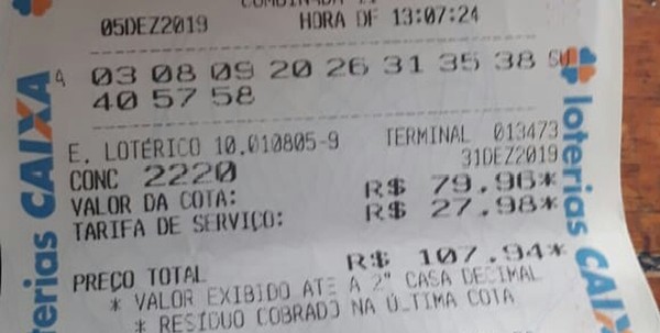 Bolão do Mato Grosso acerta os seis números sorteados na Mega-Sena