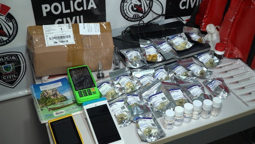 Homem é preso suspeito de vender anabolizantes ilegalmente, em Campina Grande — Foto: Reprodução/TV Paraíba