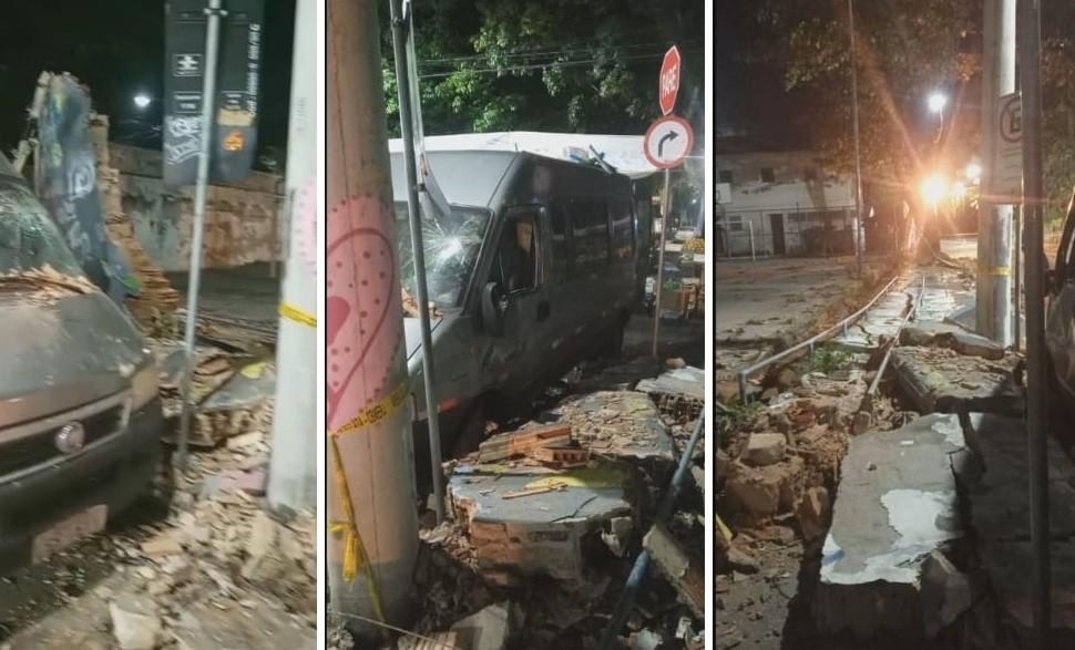Muro desaba em colégio da UFRJ na Lagoa; não há feridos