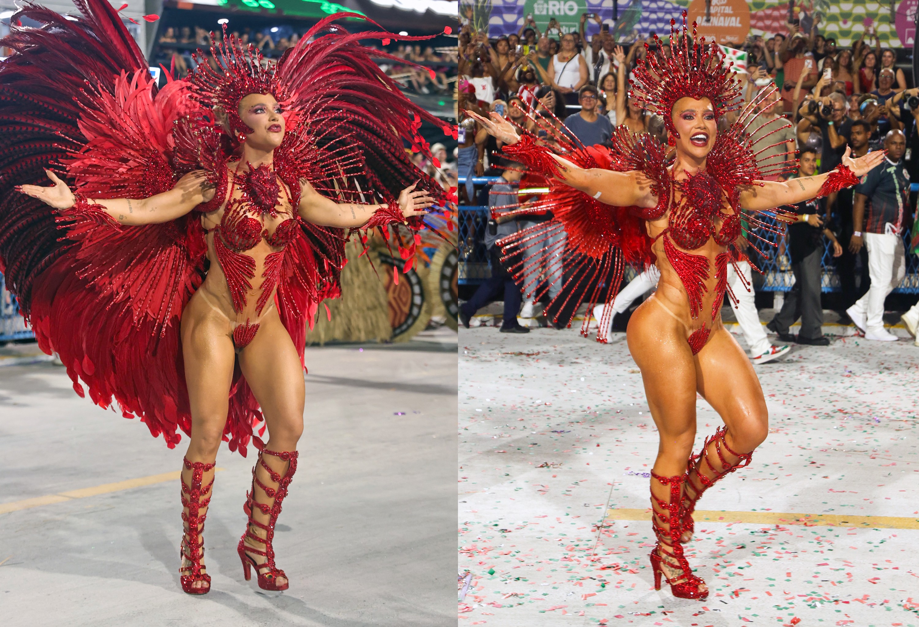 Virginia usa chinelo dado por Vini Jr. após desfile: 'Meu namorado investindo na minha saúde mental'