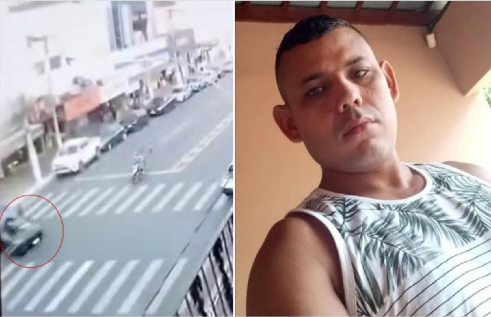 Venezuelano morre após bater e voar sobre carro no centro de Pouso Alegre