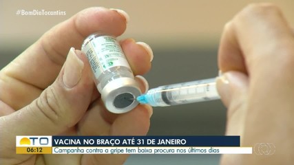 Campanha de vacinação contra a gripe tem baixa procura em Palmas