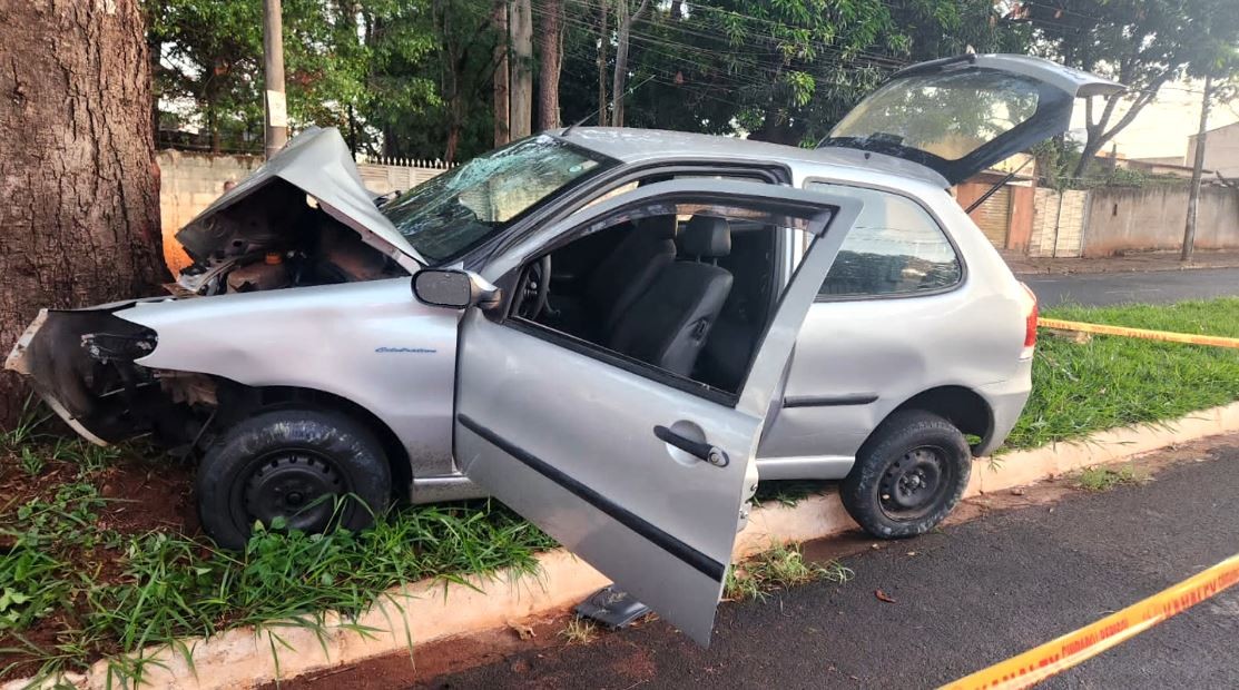 VÍDEO: Motorista morre ao bater carro em árvore no Bairro Presidente Roosevelt, em Uberlândia