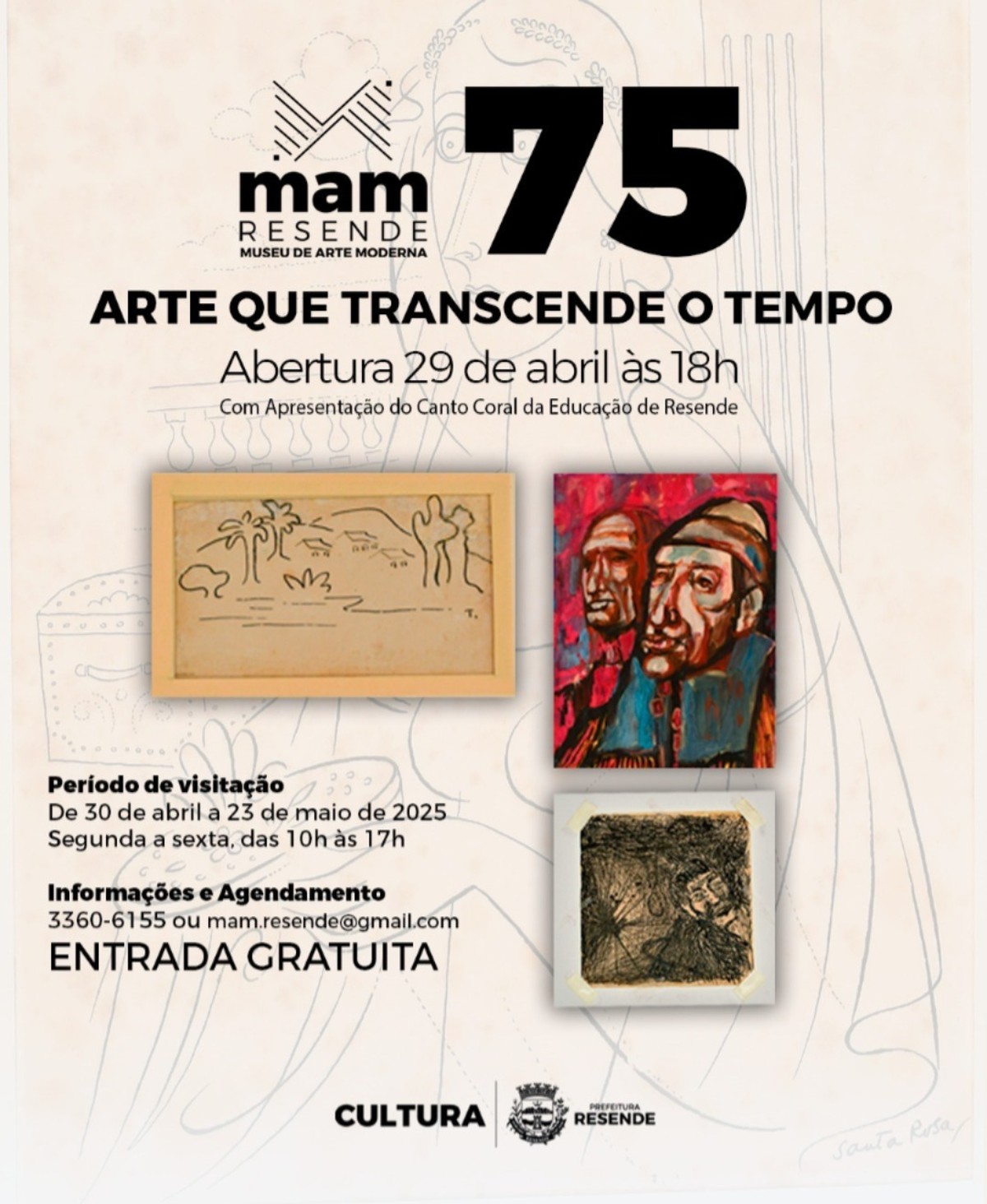 Museu de Arte Moderna de Resenda Completa 75 Anos