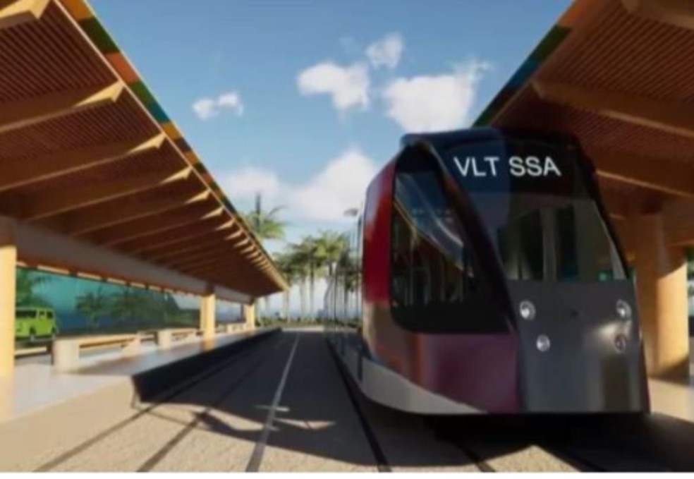 Projeto do VLT em Salvador — Foto: Companhia de Transportes do Estado da Bahia