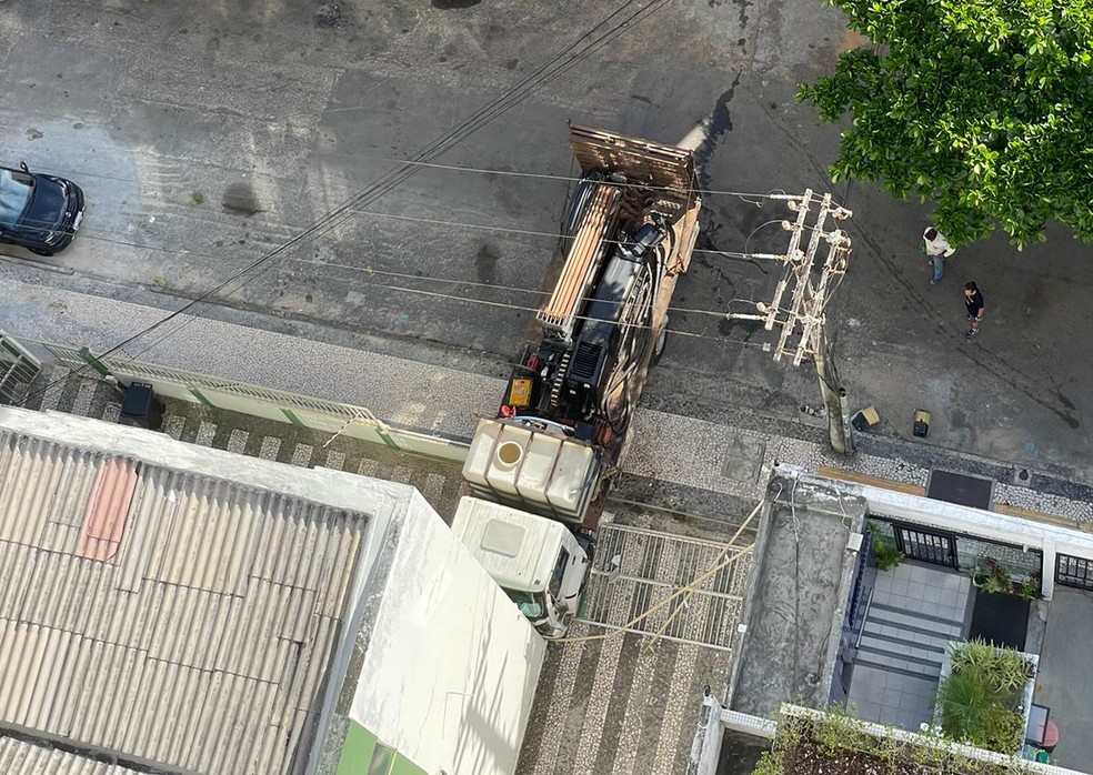 Imagem feita por morador do pr&eacute;dio &mdash; Foto: Arquivo Pessoal