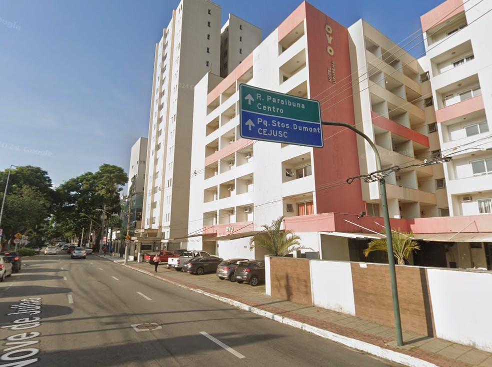 Antigo hotel deve ser implodido no dia 16 de novembro em São José dos Campos — Foto: Reprodução/Street View