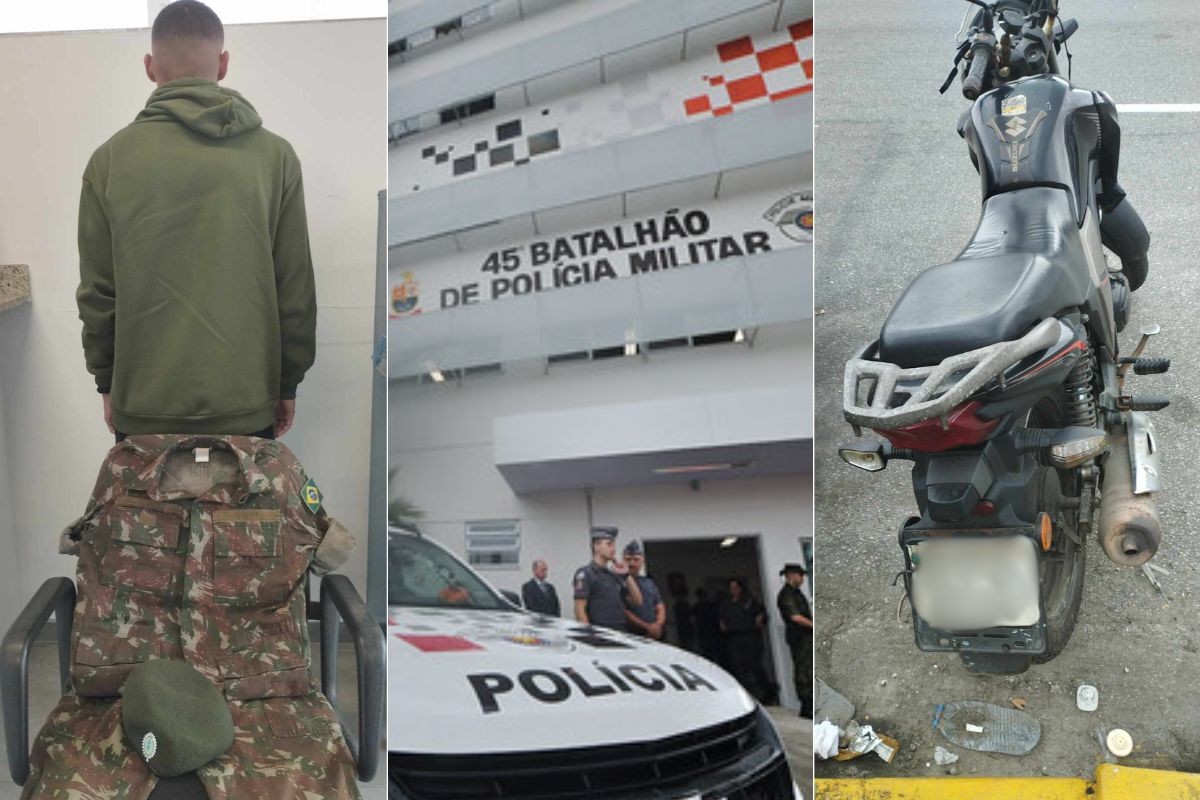 Ex-militar do Exército é preso em frente a batalhão da PM por adulterar placa de moto