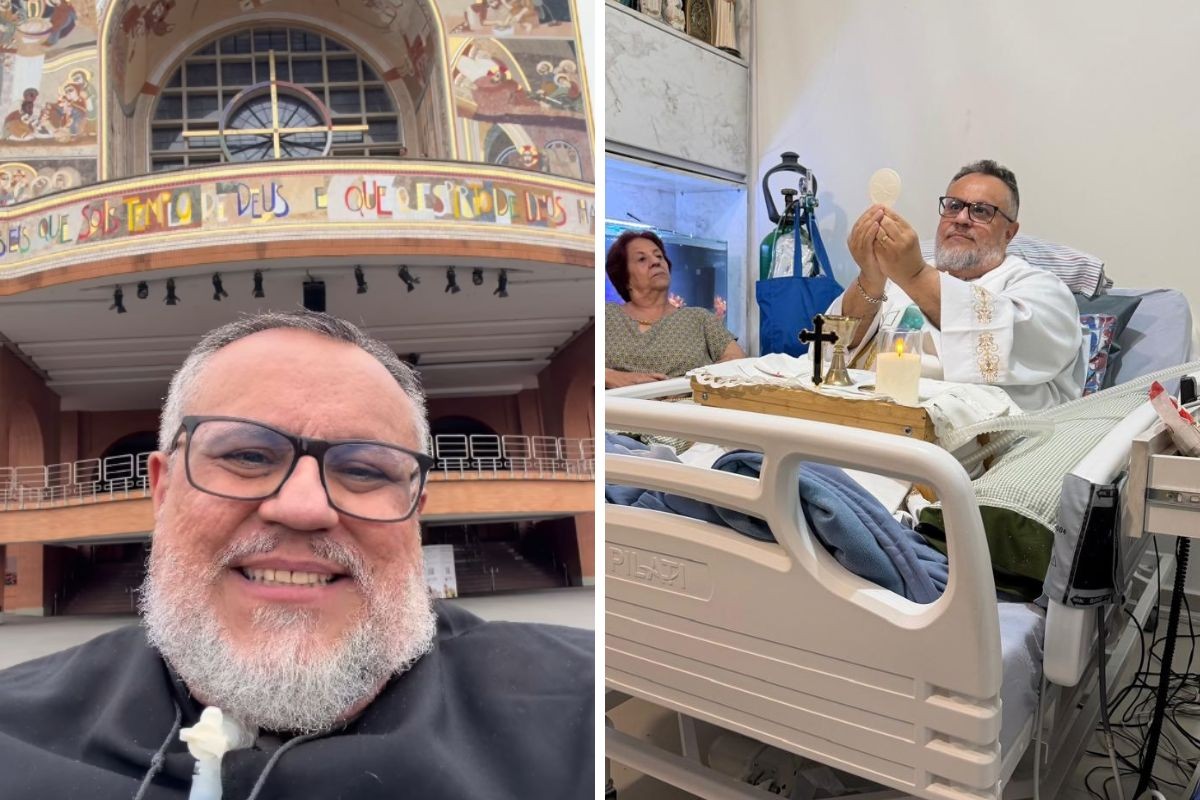 Com doença rara, padre que celebra missas da cama supera internações e vai ao Santuário de Aparecida: 'Viver é um milagre'